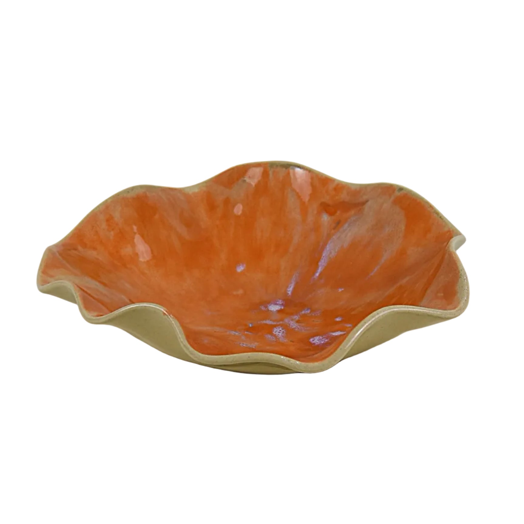 taça concha em grés feita à mão em Portugal e assinada